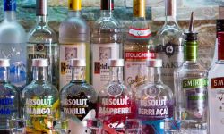 range of spirits available at the lamlash bay hotel bar